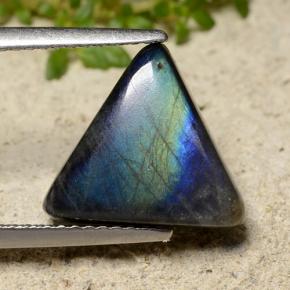 Espectrolita multicolor natural de 4,03 ct, trillón, opaco