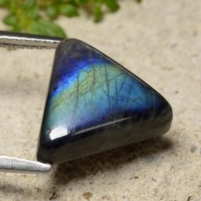 Espectrolita multicolor natural de 4,03 ct, trillón, opaco