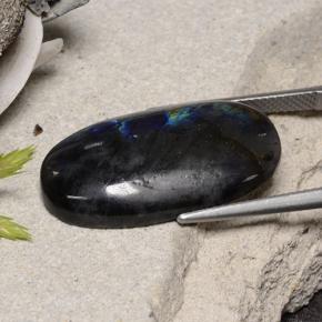 Espectrolita Multicolor natural de 13.69 ct, Corte Óvalo, Opaco