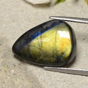 Espectrolita multicolor natural de 8,06 ct, en forma de pera, opaco