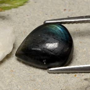 Espectrolita Multicolor natural de 3.05 ct, En forma de pera, Opaco