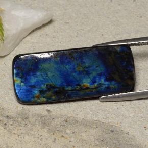 Espectrolita multicolor natural de 13,37 ct, corte cojín, opaco