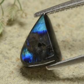 Espectrolita multicolor natural de 1,09 ct, forma elegante, opaco