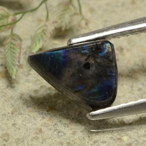 Espectrolita multicolor natural de 1,09 ct, forma elegante, opaco
