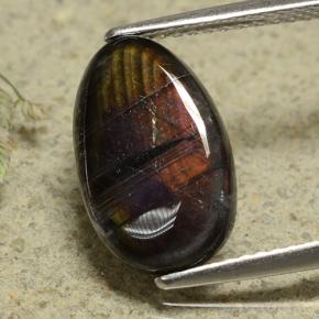 Espectrolita multicolor natural de 3,17 ct, corte óvalo, opaco