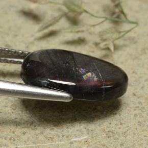 Espectrolita multicolor natural de 3,17 ct, corte óvalo, opaco