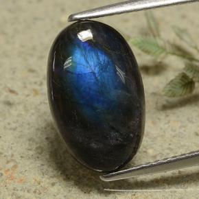 Espectrolita multicolor natural de 3,22 ct, corte óvalo, opaco