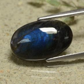 Espectrolita multicolor natural de 3,22 ct, corte óvalo, opaco