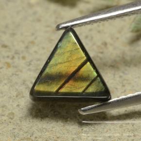 Espectrolita multicolor natural de 1,89 ct, trillón, opaco