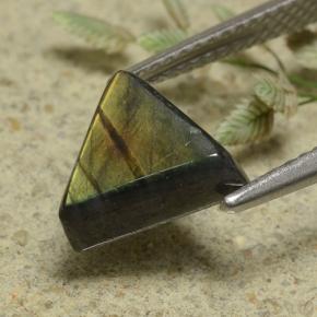 Espectrolita multicolor natural de 1,89 ct, trillón, opaco