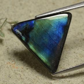 Espectrolita multicolor natural de 5,79 ct, trillón, opaco