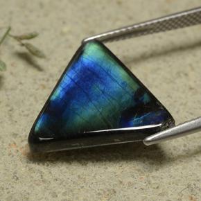 Espectrolita multicolor natural de 5,79 ct, trillón, opaco