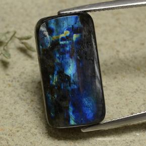 Espectrolita multicolor natural de 13,18 ct, corte cojín, opaco