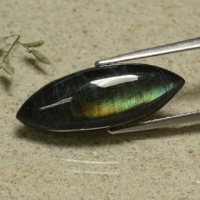 Espectrolita Multicolor natural de 5.78 ct, Marquesa, Opaco