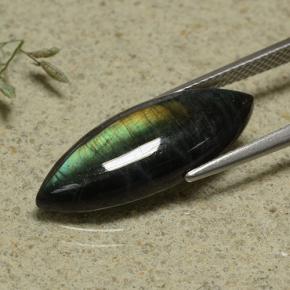 Espectrolita Multicolor natural de 5.78 ct, Marquesa, Opaco