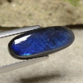 Espectrolita multicolor natural de 2,03 ct, corte óvalo, opaco