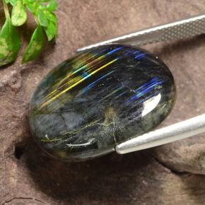 Espectrolita Multicolor natural de 9.95 ct, Forma elegante, Opaco