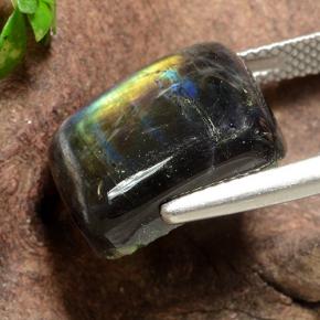 Espectrolita Multicolor natural de 10.12 ct, Corte Baguette, Opaco