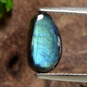 Espectrolita Multicolor natural de 1.95 ct, Forma elegante, Opaco