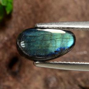 Espectrolita Multicolor natural de 1.95 ct, Forma elegante, Opaco