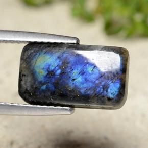 Espectrolita multicolor natural de 3,36 ct, corte cojín, opaco