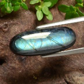 Espectrolita Multicolor natural de 4.18 ct, Corte Óvalo, Opaco