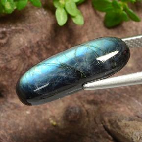 Espectrolita Multicolor natural de 4.18 ct, Corte Óvalo, Opaco