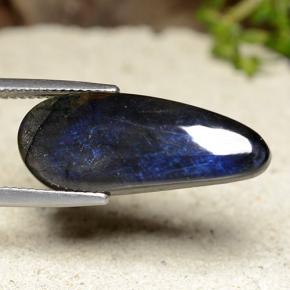 Espectrolita Multicolor natural de 6.86 ct, En forma de pera, Opaco