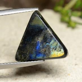 Espectrolita multicolor natural de 4,79 ct, trillón, opaco
