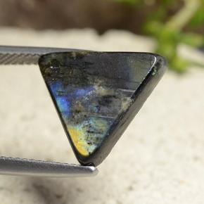 Espectrolita multicolor natural de 4,79 ct, trillón, opaco