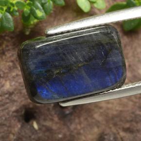 Espectrolita multicolor natural de 6,10 ct, corte cojín, opaco