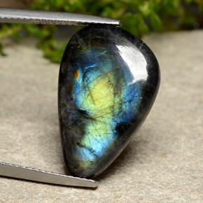 Espectrolita multicolor natural de 8,20 ct, forma elegante, opaco