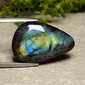 Espectrolita multicolor natural de 8,20 ct, forma elegante, opaco