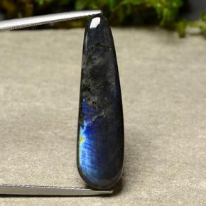 Espectrolita multicolor natural de 11,41 ct, en forma de pera, opaco