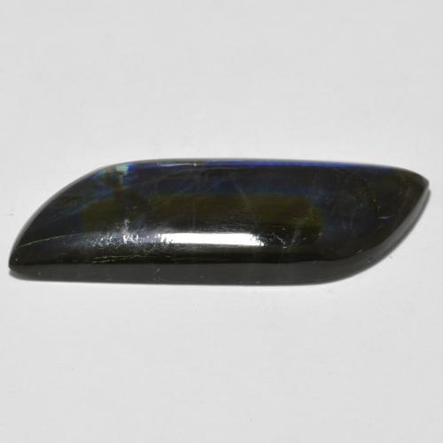 Espectrolita multicolor natural de 8,86 ct, forma elegante, opaco
