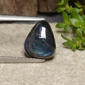 Espectrolita multicolor natural de 1,87 ct, en forma de pera, opaco