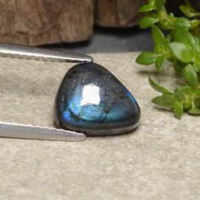 Espectrolita multicolor natural de 1,87 ct, en forma de pera, opaco
