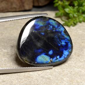Espectrolita multicolor natural de 12,68 ct, forma elegante, opaco