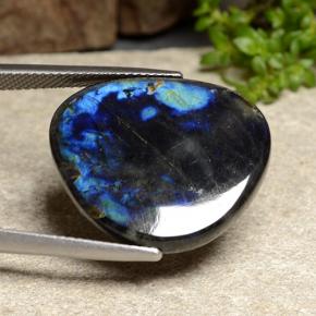 Espectrolita multicolor natural de 12,68 ct, forma elegante, opaco
