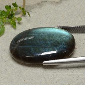 Espectrolita Multicolor natural de 25.53 ct, Corte Óvalo, Opaco