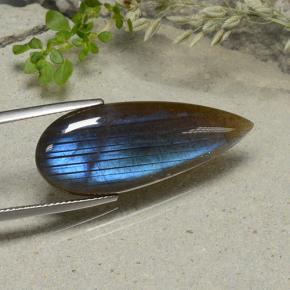 Espectrolita Multicolor natural de 14.09 ct, En forma de pera, Translúcido