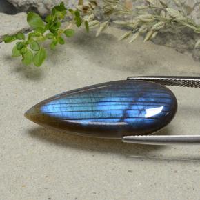 Espectrolita Multicolor natural de 14.09 ct, En forma de pera, Translúcido