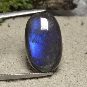 Espectrolita multicolor natural de 10,70 ct, corte óvalo, opaco