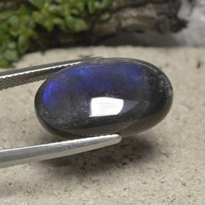 Espectrolita multicolor natural de 10,70 ct, corte óvalo, opaco