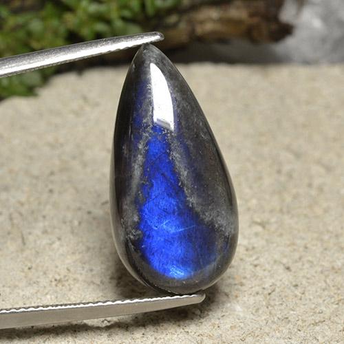 Espectrolita Multicolor natural de 11.45 ct, En forma de pera, Opaco