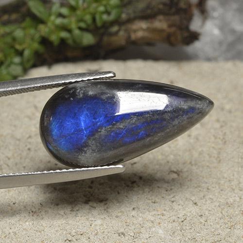 Espectrolita Multicolor natural de 11.45 ct, En forma de pera, Opaco