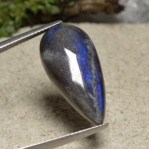 Espectrolita Multicolor natural de 11.45 ct, En forma de pera, Opaco