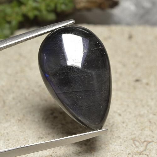 Espectrolita Multicolor natural de 14.15 ct, En forma de pera, Opaco