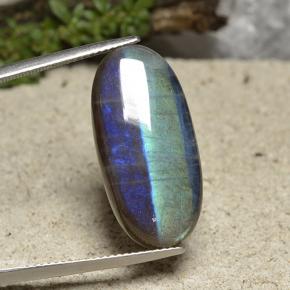 Espectrolita Multicolor natural de 13.14 ct, Corte Óvalo, Translúcido