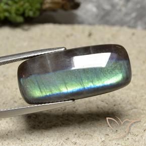 Espectrolita multicolor natural de 17,73 ct, corte cojín, opaco